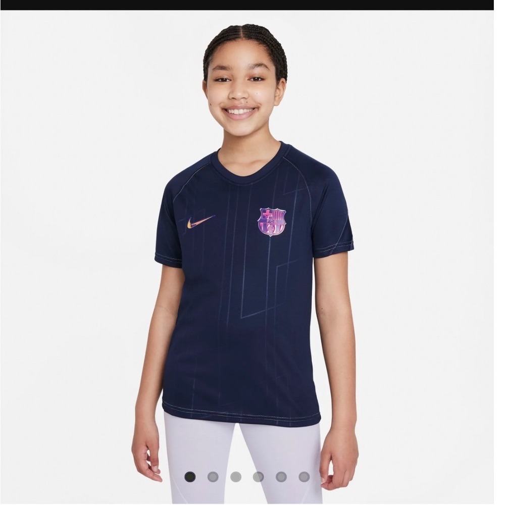FC Barcelona Away Big Kids' Nike Dri-FIT Pre-Match Soccer Top Size XL